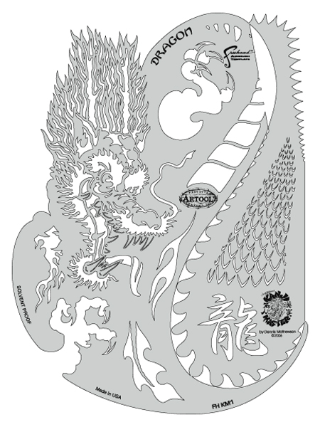 Kanji Master Dragon Template