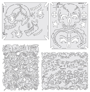 Return of Skull Master Templates, Set of 4