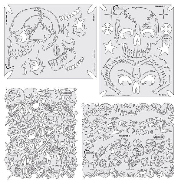 Return of Skull Master Templates, Set of 4