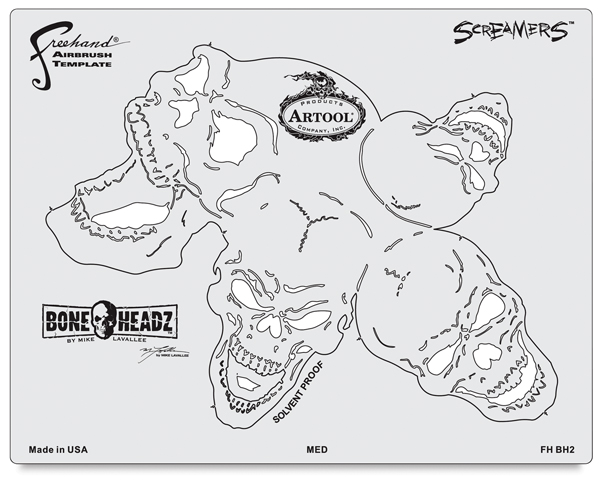 BoneHeadz Screamers Templates, Set of 4