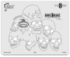 BoneHeadz 8 Dead Templates, Set of 4