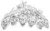 HotHeadz Hell Riders Templates, Set of 4