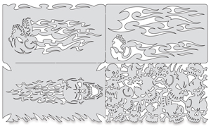 Skullophenia Nano Templates, Set of 4