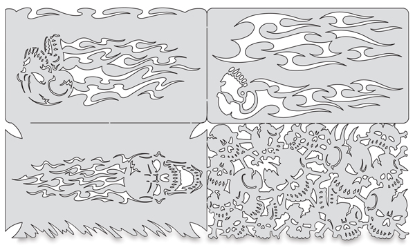 Skullophenia Nano Templates, Set of 4