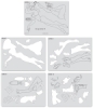 Pin Up Girlies 2 Templates, Set of 5