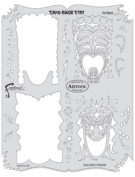 Tiki Master II Two Face Tiki Template