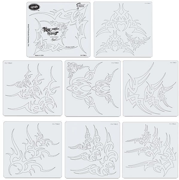 Tribal Master II Cornered Templates, Set of 8