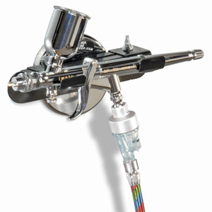 Air-Port Hanger, In Use (Airbrush Not Included)