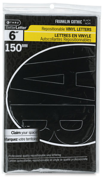 Franklin Gothic, Black, 6", Repositionable