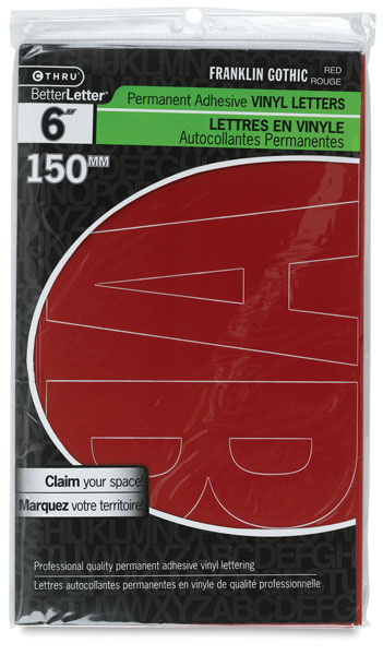 Frankling Gothic, Red, 6", Permanent