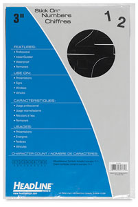Helvetica Vinyl Numbers, Black