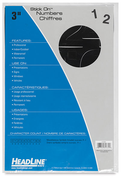 Helvetica Vinyl Numbers, Black