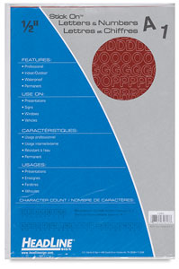Helvetica Vinyl Letters, Red