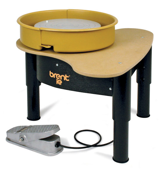 Model IE Potter's Wheel,  with Adjustable Legs attached