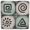 Set of 4, Spiral Designs