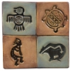 Set of 4, Native American Designs