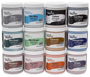 Teacher's Palette Glazes, Class Pack of 12 (8 oz Containers)