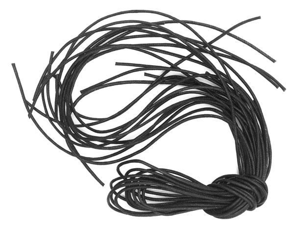Black Leather Cords, Pkg of 12