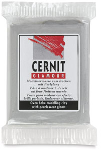 Cernit Polymer Clay, Metallic Silver