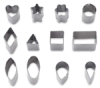 Mini Metal Clay Cutters, Set of 12