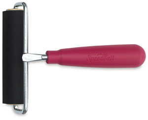 Deluxe Hard Rubber Brayer with Wire Frame