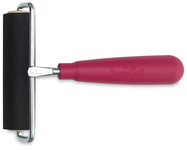 Deluxe Hard Rubber Brayer with Wire Frame