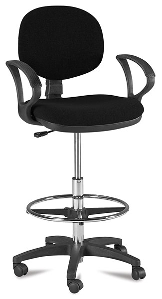 Drafting Stool, Black