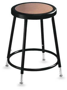 Adjustable Stool without Backrest, Black
