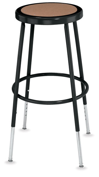 Adjustable Stool without Backrest, Black