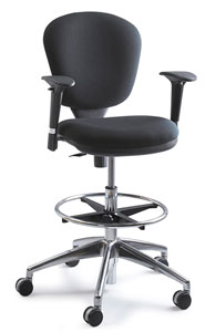 Metro Drafting Chair with Optional Adjustable Arms