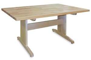 Maple Art Table with Shelf