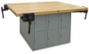 12-Locker Workbench with 4 Woodworking Vises, Medium