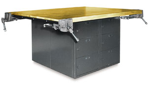 Workbench with Vises