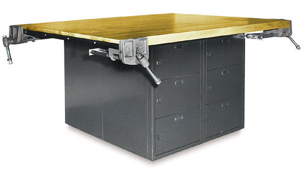 Workbench with Vises