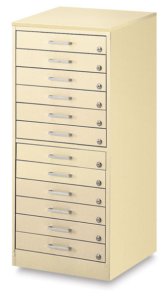 12-Drawer Cabinet, Sand