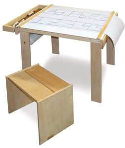 Wooden Art Table with Stool (Stool Sold Seperately)