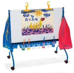 Paint Together Wall, with Sample Artwork