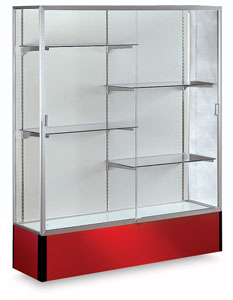 Satin Aluminum Frame/Red Base