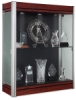 Wall Dispaly Case, Cherry Base with Satin Frame and Black Backing