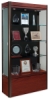 Medium Display Case, Cherry Base with Dark Bronze Frame and Black Backing