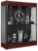 Wall Display Case, Cherry Base wtih Dark Bronze Frame and Black Backing