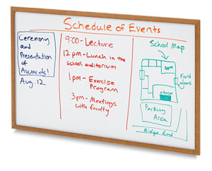 Oak Framed Dry Erase Markerboard