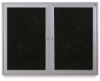 Satin Aluminum Frame Tackboard, 2 Door