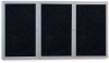 Satin Aluminum Frame Tackboard, 3 Door