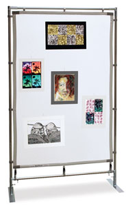 Freestanding Steel MeshPanel Display Wall, 7 ft × 4 ft Freestanding Steel MeshPanel Display Wall, 7 ft × 4 ft