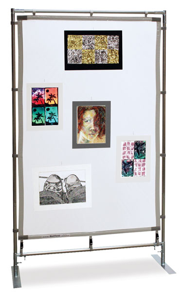 Freestanding Steel MeshPanel Display Wall, 7 ft  &times; 4 ft