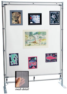 Freestanding Steel MeshPanel Display Wall, 7 ft&nbsp;&times; 5 ft
