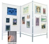 Zig Zag Aluminum MeshPanel Display Wall  w/ Three 4 ft &times 7 ft Panels 