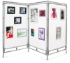 Zig Zag Steel Frame MeshPanel Display Wall w/ Three 4 ft Panels