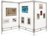 Zig Zag Steel Frame MeshPanel Display Wall w/ Three 5 ft Panels